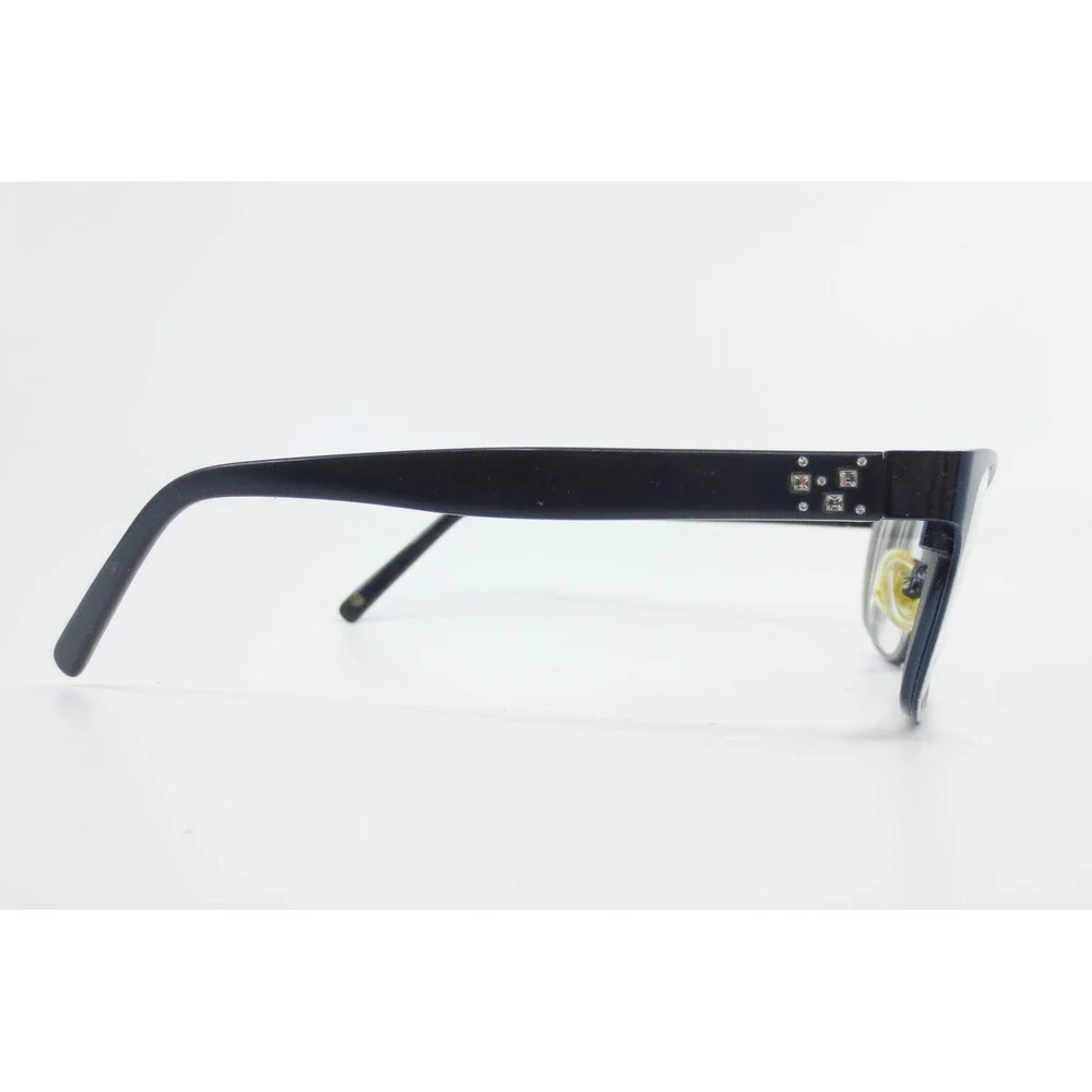Bulova Clearwater Eyeglasses Sapphire Blue Cat Eye Crystal Accent Frames